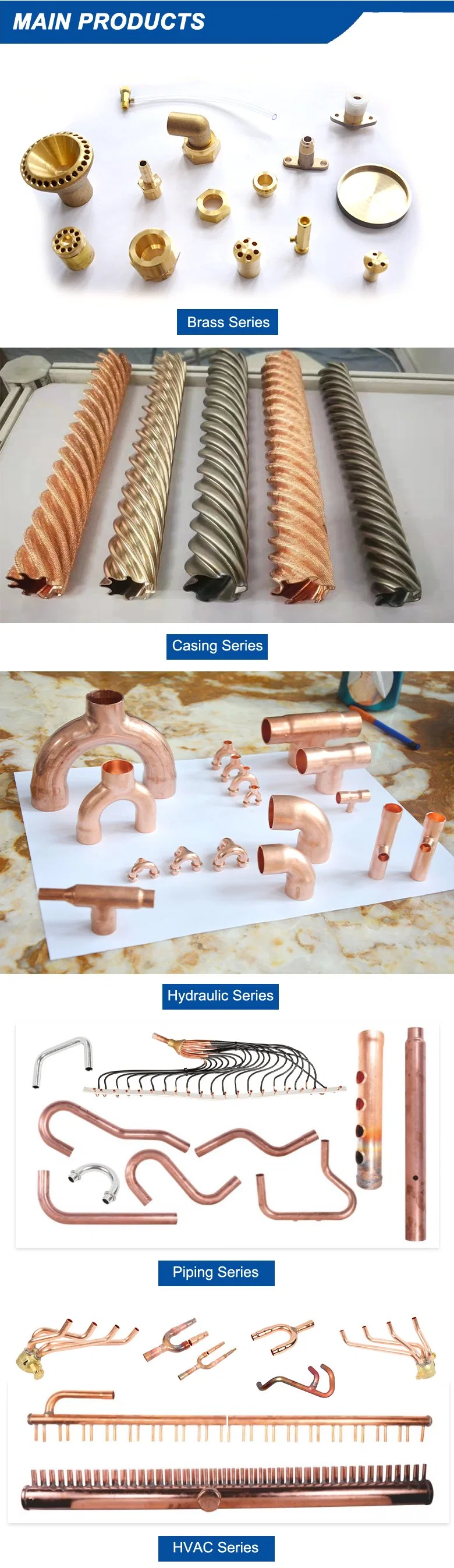 U-Bend Copper Pipe Flared Fittings for Refrigeration Air Conditioning