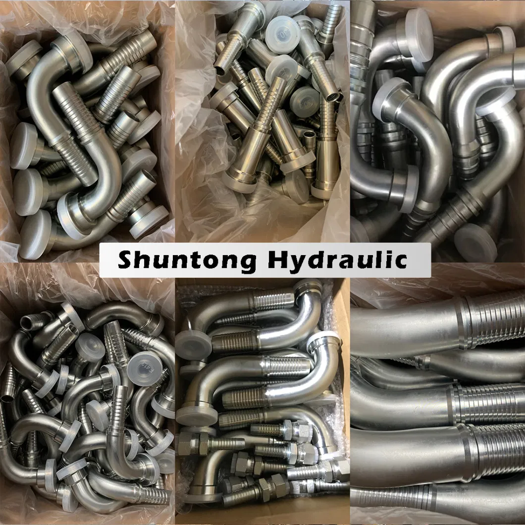 Chinese Manufacturer of 90° SAE Flange 9000 Psi Hydraulic Hose Ends Hose Fitting